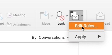 run rules in outlook for mac