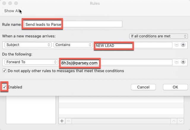 forward emails to another email address in outlook for mac